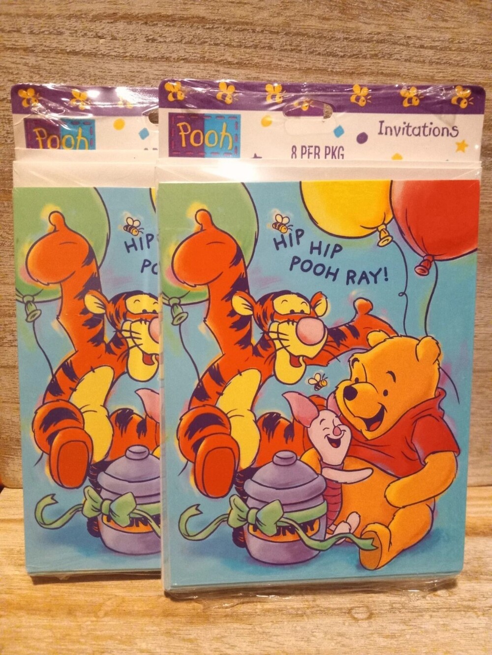 Vintage Winnie the Pooh Tigger Party Invitations Set NOS